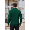 imageCOOFANDY Mens Quarter Button Sweater Lightweight Mock Neck Pullover Sweater Fashion Casual Knitted Waffle Henley SweaterDark Green