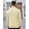 imageCOOFANDY Mens Quarter Zip Sweaters Slim Fit Lightweight Knitted Mock Neck Pullover Casual Polo SweatersBeige