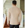 imageCOOFANDY Mens Quarter Zip Sweaters Slim Fit Mock Neck Pullover Sweaters Lightweight Knitted Polo SweaterBeige