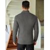 imageCOOFANDY Mens Quarter Zip Sweaters Slim Fit Mock Neck Pullover Sweaters Lightweight Knitted Polo SweaterDark Grey