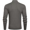 imageCOOFANDY Mens Quarter Zip Sweaters Slim Fit Mock Neck Pullover Sweaters Lightweight Knitted Polo SweaterDark Grey