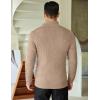 imageCOOFANDY Mens Quarter Zip Sweaters Slim Fit Mock Neck Pullover Sweaters Lightweight Knitted Polo SweaterKhaki
