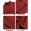 imageCOOFANDY Mens Quarter Zip Sweaters Slim Fit Mock Neck Pullover Sweaters Lightweight Knitted Polo SweaterRed