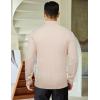 imageCOOFANDY Mens Quarter Zip Sweaters Slim Fit Mock Neck Pullover Sweaters Lightweight Knitted Polo SweaterRibbed Beige