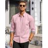 imageCOOFANDY Mens Rose Shiny Shirt Luxury Flowered Printed Button Down ShirtPink