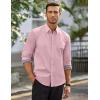 imageCOOFANDY Mens Rose Shiny Shirt Luxury Flowered Printed Button Down ShirtPink