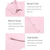 imageCOOFANDY Mens Short Sleeve Button Down Shirt Lightweight Wrinkle Free Untucked Dress ShirtsLight Pink