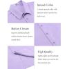 imageCOOFANDY Mens Short Sleeve Button Down Shirt Lightweight Wrinkle Free Untucked Dress ShirtsLight Purple