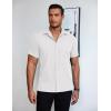 imageCOOFANDY Mens Short Sleeve Button Down Shirt Lightweight Wrinkle Free Untucked Dress ShirtsWhite