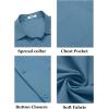 imageCOOFANDY Mens Short Sleeve Button Down Shirts Casual Dress Shirt Untucked Shirts with PocketBlue