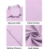 imageCOOFANDY Mens Short Sleeve Button Down Shirts Casual Dress Shirt Untucked Shirts with PocketLavender