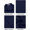 imageCOOFANDY Mens Short Sleeve Button Down Shirts Casual Dress Shirt Untucked Shirts with PocketNavy Blue
