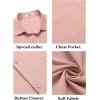 imageCOOFANDY Mens Short Sleeve Button Down Shirts Casual Dress Shirt Untucked Shirts with PocketPink