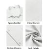 imageCOOFANDY Mens Short Sleeve Button Down Shirts Casual Dress Shirt Untucked Shirts with PocketWhite