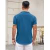 imageCOOFANDY Mens Short Sleeve Button Down Shirts Casual Wrinkle Free Dress Shirt Plaid Collar Summer ShirtsMidnight Blue