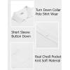 imageCOOFANDY Mens Short Sleeve Knit Shirts Button Down Vintage Polo Casual Beach ShirtsWhite