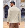 imageCOOFANDY Mens Slim Fit Turtleneck Sweater Long Sleeve Ribbed Turtle Neck Casual Lightweight Basic Pullover SweatersBeige
