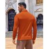 imageCOOFANDY Mens Slim Fit Turtleneck Sweater Long Sleeve Ribbed Turtle Neck Casual Lightweight Basic Pullover SweatersBrown