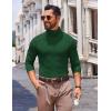 imageCOOFANDY Mens Slim Fit Turtleneck Sweater Long Sleeve Ribbed Turtle Neck Casual Lightweight Basic Pullover SweatersDark Green