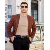 imageCOOFANDY Mens Slim Fit Turtleneck Sweater Long Sleeve Ribbed Turtle Neck Casual Lightweight Basic Pullover SweatersLight Brown