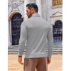 imageCOOFANDY Mens Slim Fit Turtleneck Sweater Long Sleeve Ribbed Turtle Neck Casual Lightweight Basic Pullover SweatersLight Gray