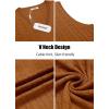 imageCOOFANDY Mens Sweater Vest Cable Knitted V Neck Slim Fit Sleeveless Pullover SweaterCaramel