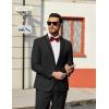 imageCOOFANDY Mens Tuxedo Suit Set Slim Fit 2 Piece One Button Christmas Blazer Jacket Pants for WeddingDinnerPromBlack