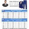 imageCOOFANDY Mens Tuxedo Suit Set Slim Fit 2 Piece One Button Christmas Blazer Jacket Pants for WeddingDinnerPromBlue