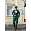 imageCOOFANDY Mens Tuxedo Suit Set Slim Fit 2 Piece One Button Christmas Blazer Jacket Pants for WeddingDinnerPromGreen