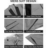 imageCOOFANDY Mens Tuxedo Suit Set Slim Fit 2 Piece One Button Christmas Blazer Jacket Pants for WeddingDinnerPromLight Gray