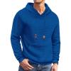 imageCOOFANDY Mens Hoodies Sweatshirts Long Sleeve Fashion Waffle Knit Pullover Hoodie with PocketBlue