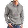 imageCOOFANDY Mens Hoodies Sweatshirts Long Sleeve Fashion Waffle Knit Pullover Hoodie with PocketGrey
