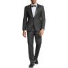 imageCOOFANDY Mens Tuxedo Suit Set Slim Fit 2 Piece One Button Christmas Blazer Jacket Pants for WeddingDinnerPromBlack