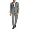 imageCOOFANDY Mens Tuxedo Suit Set Slim Fit 2 Piece One Button Christmas Blazer Jacket Pants for WeddingDinnerPromLight Gray