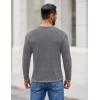imageCOOFANDY Mens Henley Shirts Long Sleeve Button TShirt Fashion Casual Pullover Shirts Soft Stretch Tees TopsGrey