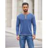 imageCOOFANDY Mens Henley Shirts Long Sleeve Button TShirt Fashion Casual Pullover Shirts Soft Stretch Tees TopsLight Blue