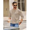 imageCOOFANDY Mens Henley Shirts Long Sleeve Button TShirt Fashion Casual Pullover Shirts Soft Stretch Tees TopsLight Khaki