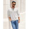 imageCOOFANDY Mens Henley Shirts Long Sleeve Button TShirt Fashion Casual Pullover Shirts Soft Stretch Tees TopsWhite