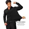 imageCOOFANDY Mens Stretch Dress Shirts Muscle Fit Wrinkle Free Long Sleeve Button Down Shirt Business Casual ShirtsBlack