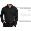 imageCOOFANDY Mens Stretch Dress Shirts Muscle Fit Wrinkle Free Long Sleeve Button Down Shirt Business Casual ShirtsBlack