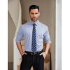 imageCOOFANDY Mens Stretch Dress Shirts Muscle Fit Wrinkle Free Long Sleeve Button Down Shirt Business Casual ShirtsBlue Stripes