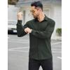 imageCOOFANDY Mens Stretch Dress Shirts Muscle Fit Wrinkle Free Long Sleeve Button Down Shirt Business Casual ShirtsDark Army Green