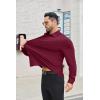 imageCOOFANDY Mens Stretch Dress Shirts Muscle Fit Wrinkle Free Long Sleeve Button Down Shirt Business Casual ShirtsDeep Red