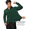 imageCOOFANDY Mens Stretch Dress Shirts Muscle Fit Wrinkle Free Long Sleeve Button Down Shirt Business Casual ShirtsGreen