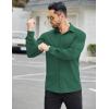 imageCOOFANDY Mens Stretch Dress Shirts Muscle Fit Wrinkle Free Long Sleeve Button Down Shirt Business Casual ShirtsGreen