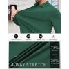 imageCOOFANDY Mens Stretch Dress Shirts Muscle Fit Wrinkle Free Long Sleeve Button Down Shirt Business Casual ShirtsGreen
