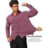 imageCOOFANDY Mens Stretch Dress Shirts Muscle Fit Wrinkle Free Long Sleeve Button Down Shirt Business Casual ShirtsPurple
