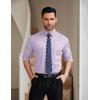 imageCOOFANDY Mens Stretch Dress Shirts Muscle Fit Wrinkle Free Long Sleeve Button Down Shirt Business Casual ShirtsPurple Stripes