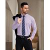 imageCOOFANDY Mens Stretch Dress Shirts Muscle Fit Wrinkle Free Long Sleeve Button Down Shirt Business Casual ShirtsPurple Stripes