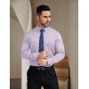 imageCOOFANDY Mens Stretch Dress Shirts Muscle Fit Wrinkle Free Long Sleeve Button Down Shirt Business Casual ShirtsPurple Stripes